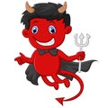 Red devil cartoon Royalty Free Stock Photo