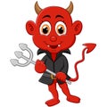 Red devil cartoon Royalty Free Stock Photo