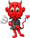 Red devil cartoon Royalty Free Stock Photo