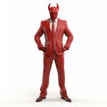 Sinister Businessman: Hyperrealistic Rendering Of A Devil In A Suit