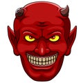 Red Devil head mascot Royalty Free Stock Photo