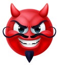 Devil Emoji Emoticon Man Face Cartoon Icon Mascot Royalty Free Stock Photo