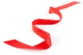 Red diagonal isolated ribbon band