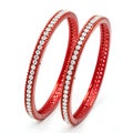 Red Diamond Bangles Royalty Free Stock Photo