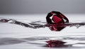 A red diamond falling into water Royalty Free Stock Photo