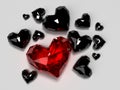 Red diamond heart Royalty Free Stock Photo