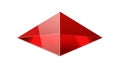 Red Diamond Shape on White Background Royalty Free Stock Photo