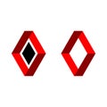 Red Diamond Square Logo Template Illustration Design. Vector EPS 10 Royalty Free Stock Photo