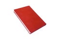 Red diary, isolate on white background close up