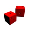 Red dice Royalty Free Stock Photo