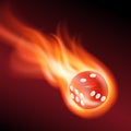 Red dice in fire Royalty Free Stock Photo
