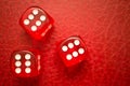 Red dice showing number 6 Royalty Free Stock Photo