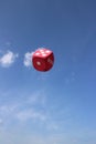 Red dice suspended in the SKY Royalty Free Stock Photo
