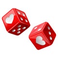 Red dice Royalty Free Stock Photo