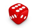 Red dice on white background Royalty Free Stock Photo