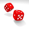 Red dices in move