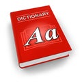 Red dictionary Royalty Free Stock Photo