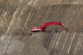 Red digger in stone-pit Royalty Free Stock Photo