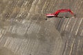 Red digger in stone-pit Royalty Free Stock Photo