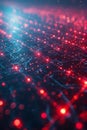 Red Digital Data Streams on Dark Tech Background, Portrait Images Generative AI Royalty Free Stock Photo