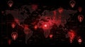 Global cyber security threat monitoring system protecting data worldwide