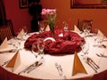 Red dining room