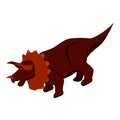 Red dino icon, isometric style Royalty Free Stock Photo