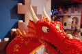 Red Dinosaur from Legoland Osaka Royalty Free Stock Photo