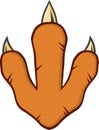 Red Dinosaur Paw With Claws