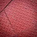 Red dirty metal plate, metallic grunge texture Royalty Free Stock Photo