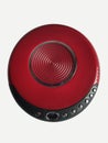 Red discman cd player isolated on white background. Electronic device. Portable disc player Royalty Free Stock Photo