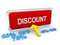 Red discount button Royalty Free Stock Photo