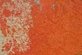 Orange distressed paint
