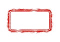 Red distressed rectangular frame with rounded corners isolated on transparent background Royalty Free Stock Photo