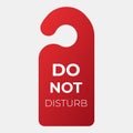 Red Do not disturb sign . Royalty Free Stock Photo