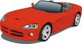 Red Dodge Viper Convertible