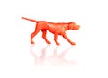 Red dog figure on white background Royalty Free Stock Photo