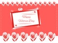 Red doodle greeting card happy victoria day