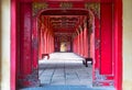 Red Door Hallway Entrance Hue Vietnam Imperial Palace Interior Architecture Royalty Free Stock Photo