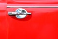 Red door handle car. Royalty Free Stock Photo