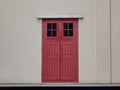 Red door at the house in Singapore
