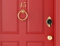 Red door with locker