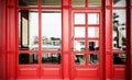 red door restaurant vintage facade