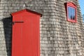 Red door and window Royalty Free Stock Photo