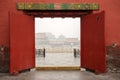 Red doors in Beijing palace