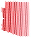 Red Dot Arizona State Map Royalty Free Stock Photo