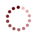 Red dots loading circle