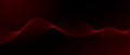Red dotted wave pattern background. Red black flowing particles concept. Tech halftone curved lines wallpaper for Royalty Free Stock Photo