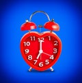 Red double bell alarm clock