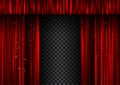 Red double curtains template Royalty Free Stock Photo